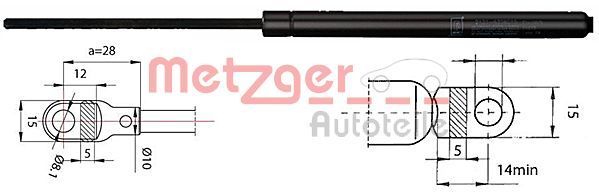METZGER 2110284 Amortizor portbagaj