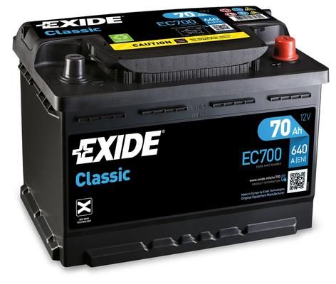 Baterie auto EXIDE EC700 70Ah 12V 