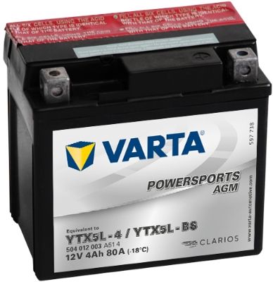 Baterie moto VARTA 504012003A514 4Ah 12V 