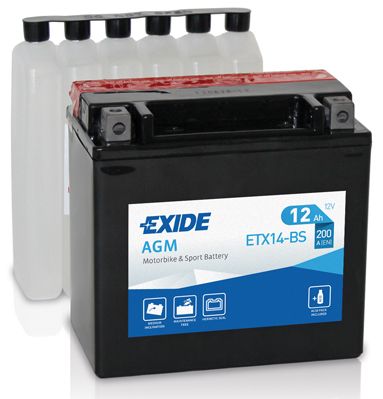 Baterie moto EXIDE ETX14-BS 12Ah 12V 
