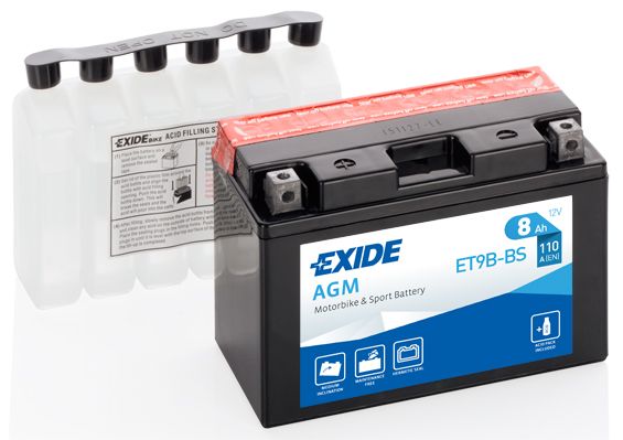 Baterie moto EXIDE ET9B-BS 8Ah 12V 