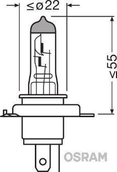 OSRAM 64193 Bec, proiector ceata
