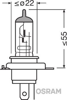 OSRAM 64185 Bec, far principal