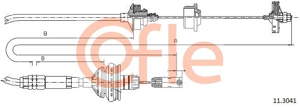 COFLE 11.3041 Cablu ambreiaj