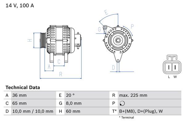 BOSCH 0986043981 Generator/Alternator