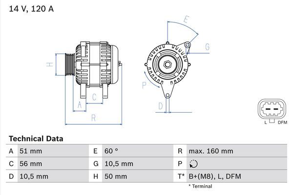 BOSCH 0986044440 Generator/Alternator