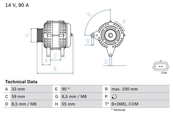 BOSCH 0986046440 Generator/Alternator