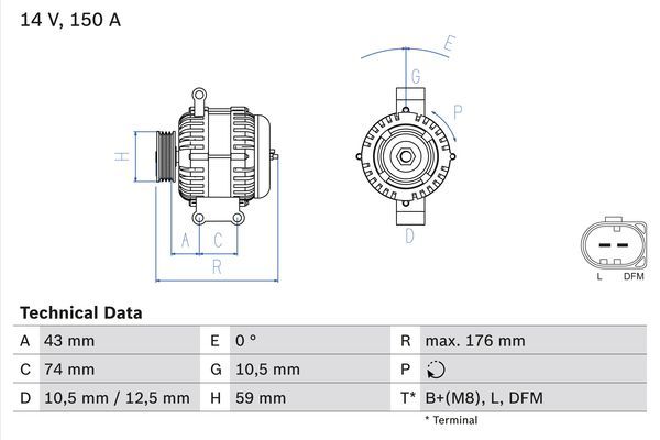 BOSCH 0986047920 Generator/Alternator