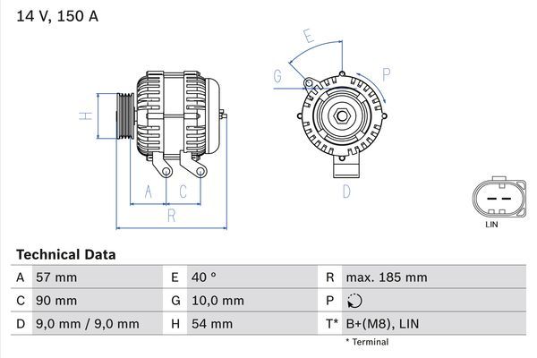 BOSCH 0986047930 Generator/Alternator