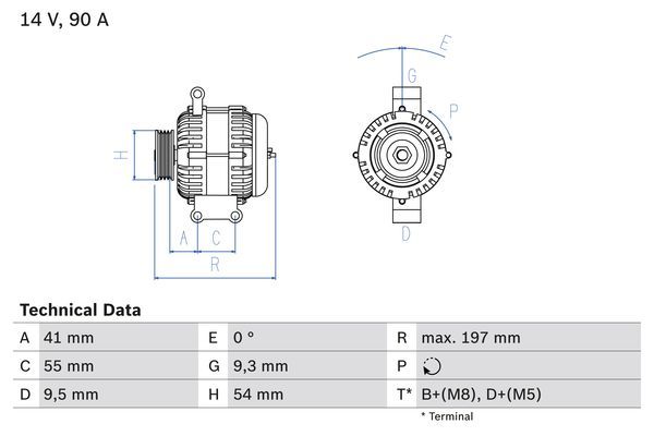 BOSCH 0986048771 Generator/Alternator