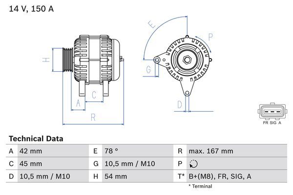 BOSCH 0986049071 Generator/Alternator