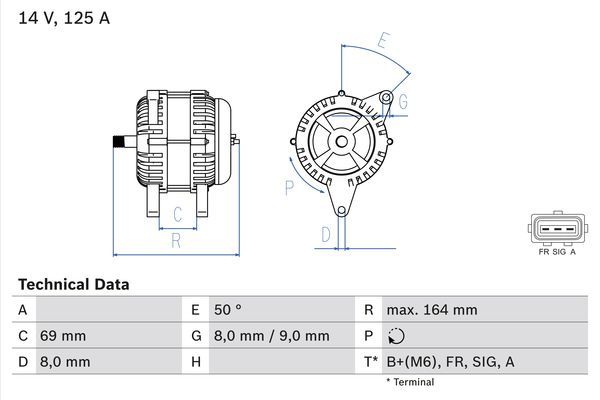 BOSCH 0986049181 Generator/Alternator