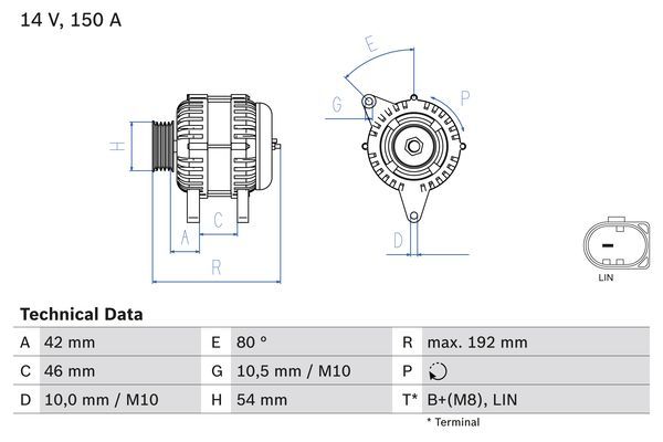 BOSCH 0986084230 Generator/Alternator