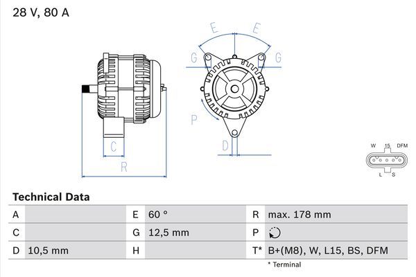 BOSCH 0986047420 Generator/Alternator
