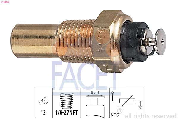 FACET 7.3014 Senzor, temperatura lichid de racire