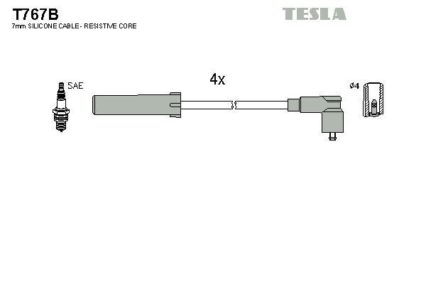 TESLA T767B Set cablaj aprinder